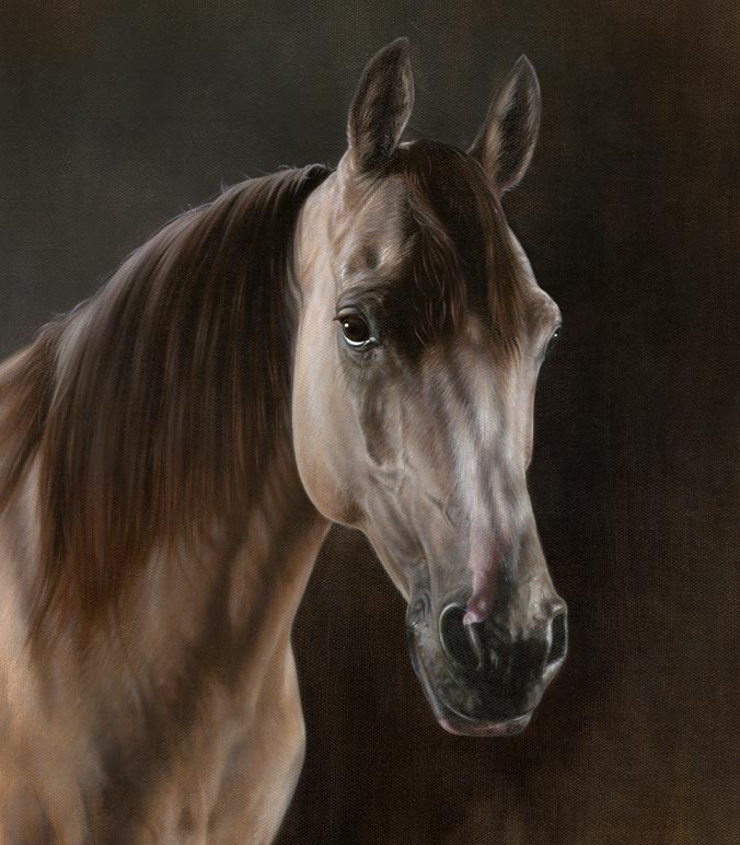 Oil painting of a horse