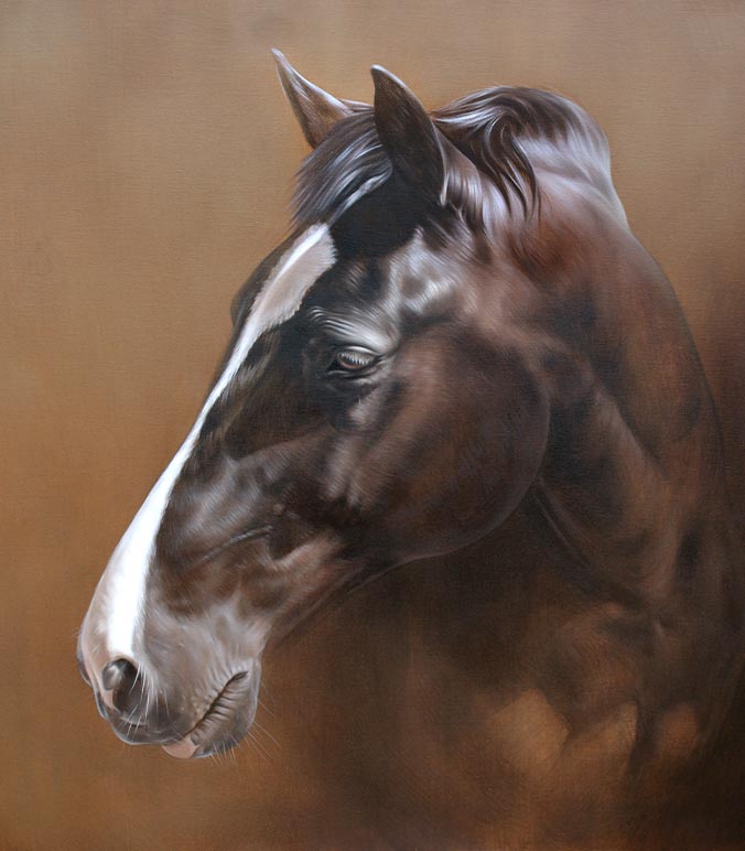 Oil painting of a Horse