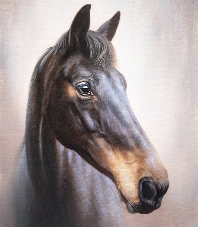 Oil painting of a Horse