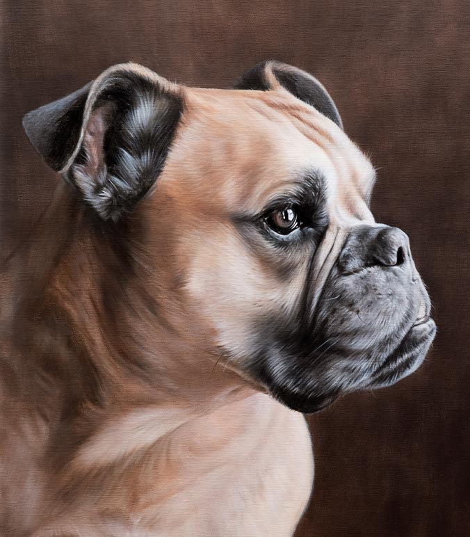 Oil painting of a dog