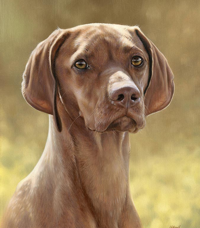 Oil painting of a dog