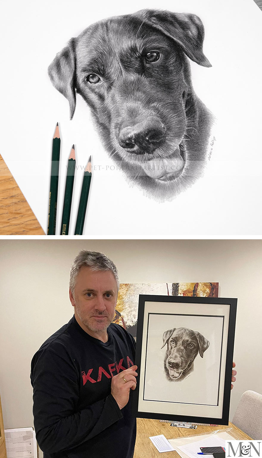 Pencil Pet Portrait Artist Commissions