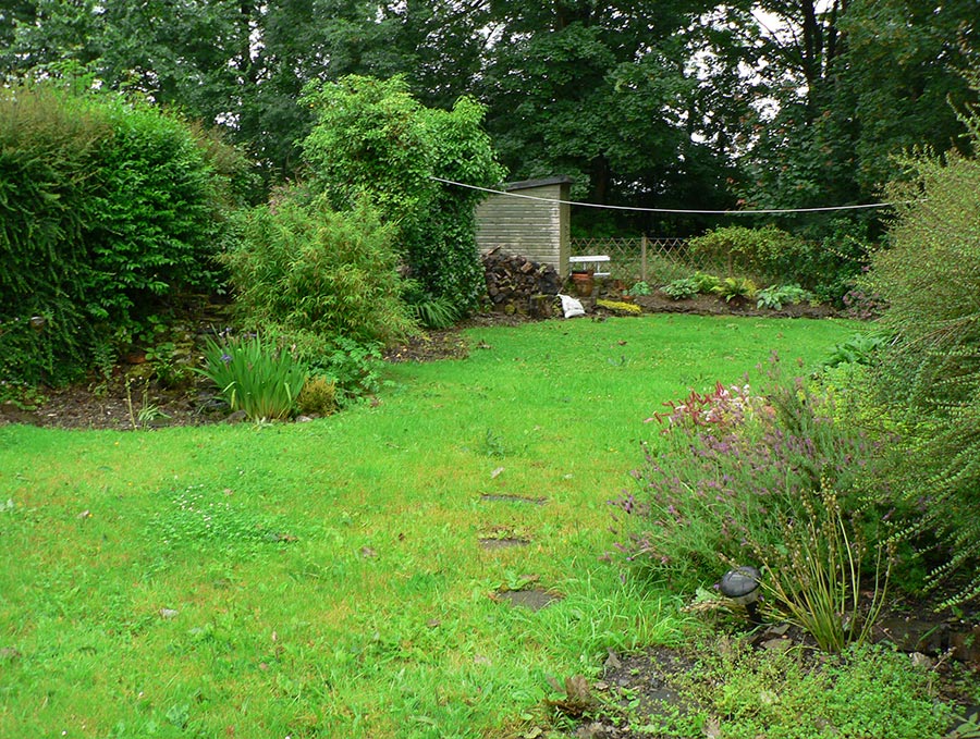 Welsh cottage garden before landscaping