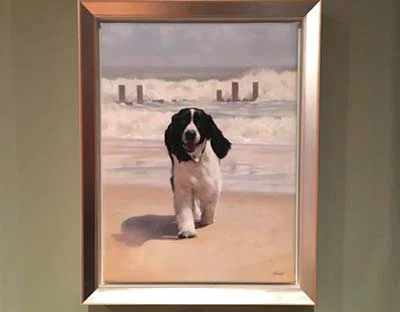 Chuck and Gaye's Testimonial for Tobey's Portrait Chuck and Gaye proudly displaying their portrait of Tobey, expressing how it brings back wonderful memories.